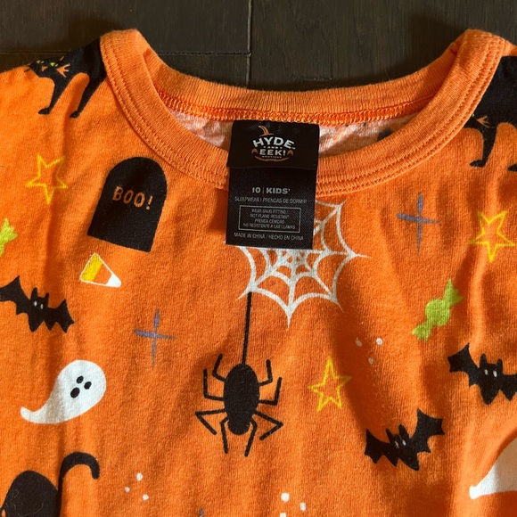 Hyde & Eek! Kids Orange Halloween Pajamas size 10 NWOT - Picture 3 of 6